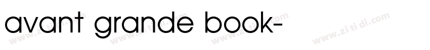 avant grande book字体转换